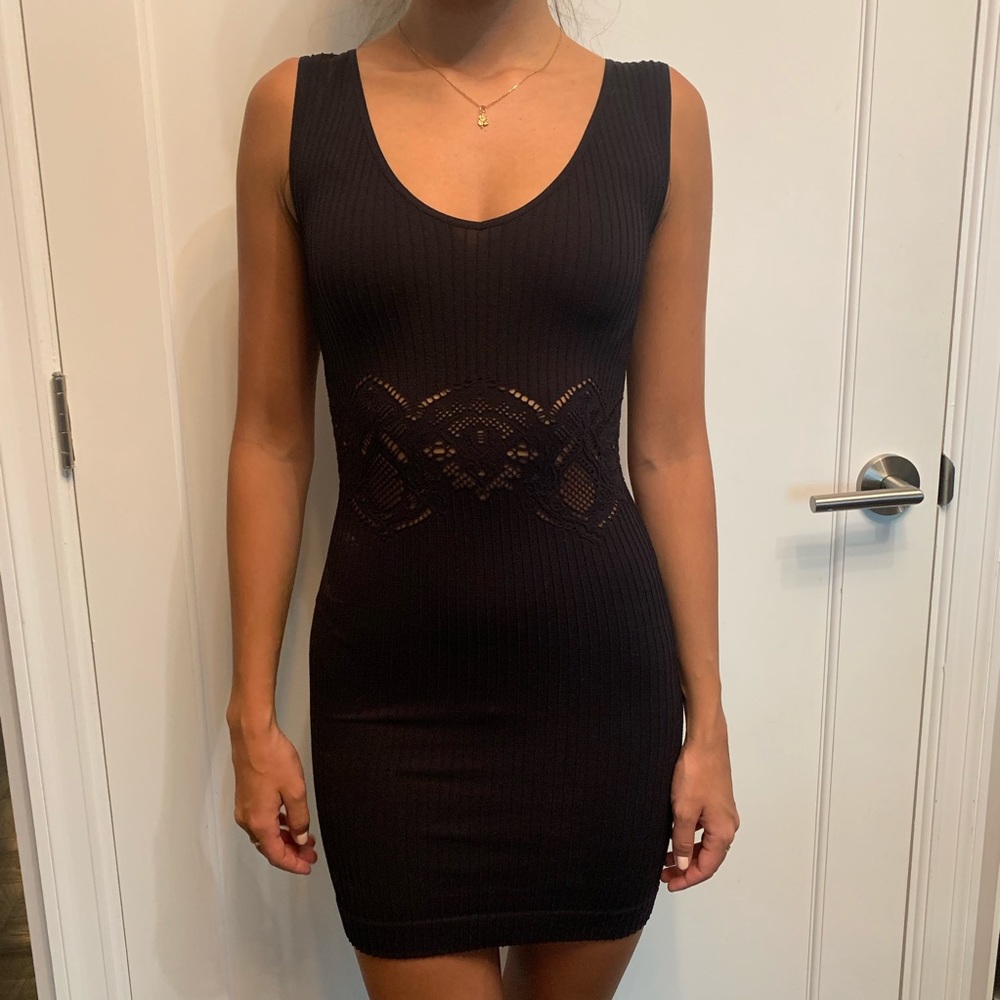 Free People Intimately Bodycon Black Dress XS/S